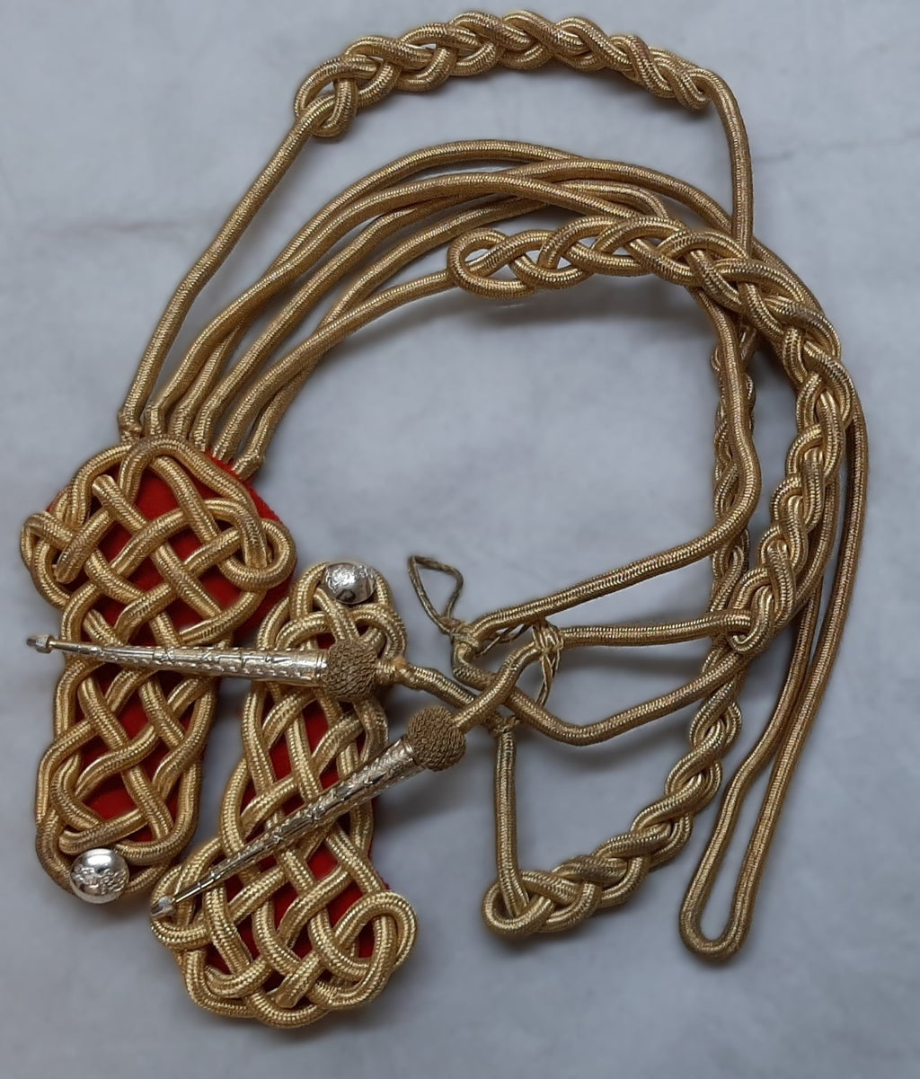 HCav Aiguillette L/G British The Life Ceremonial Gold Cord & Boards