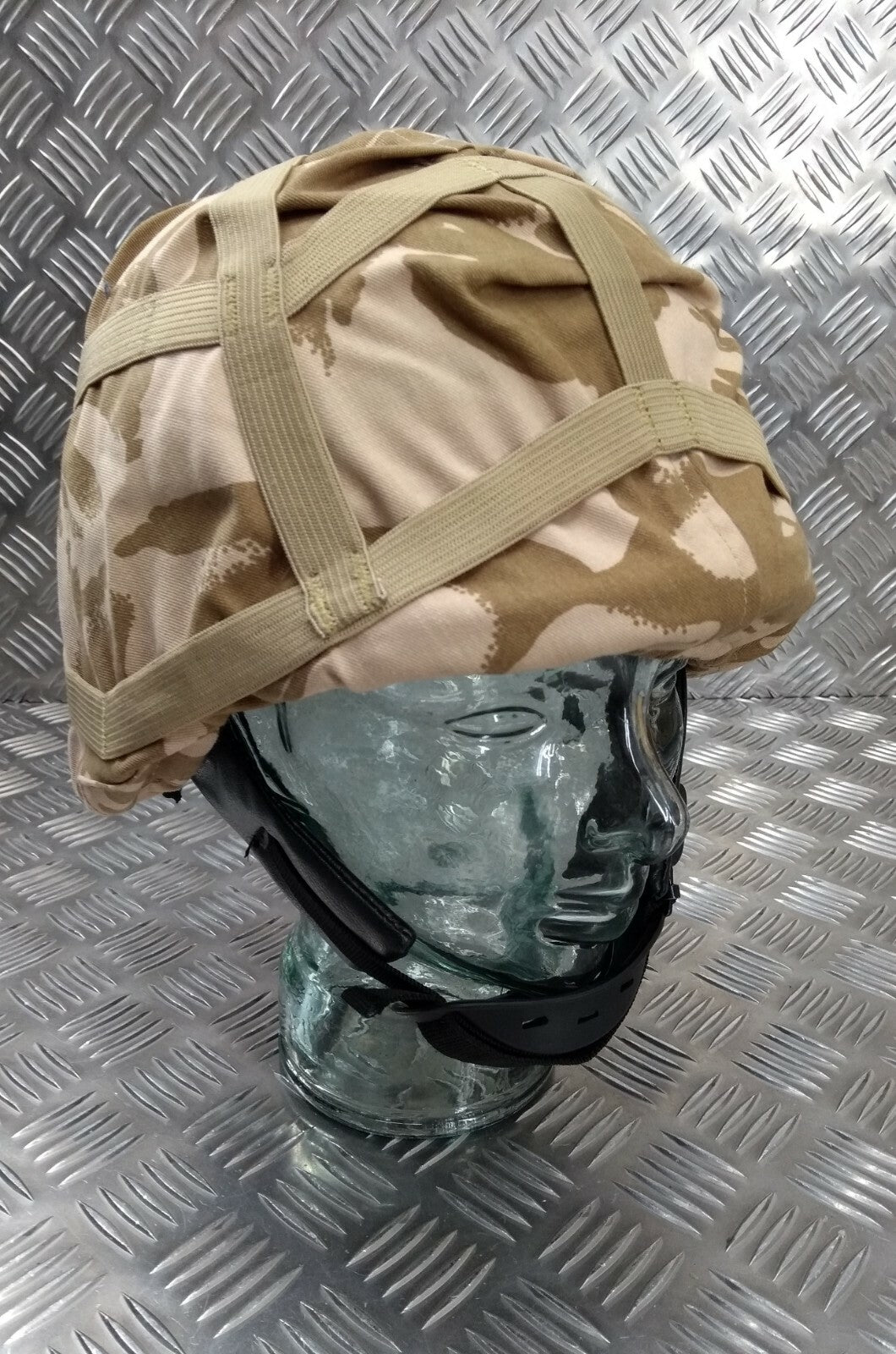 Genuine British Army Cadet Mk7 Style Fully Adjustable Helmet With Camo Cover