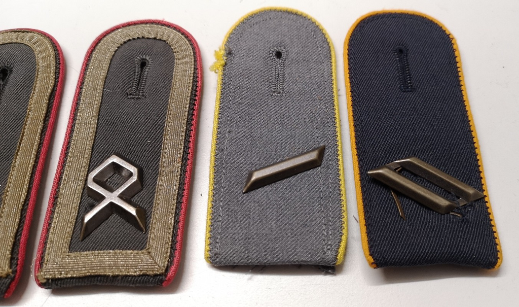 German Shoulder Boards Braided Epaulettes Various Colours & Ranks 12pcs