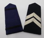 Naval Shoulder Slides / Boards Officers Style Silver Lace Chevrons Navy NEW