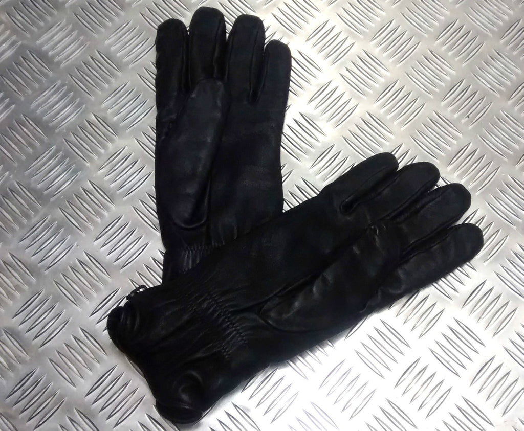 British Black Leather Combat Gloves MK2 MVP Grade 2 Heavy Used