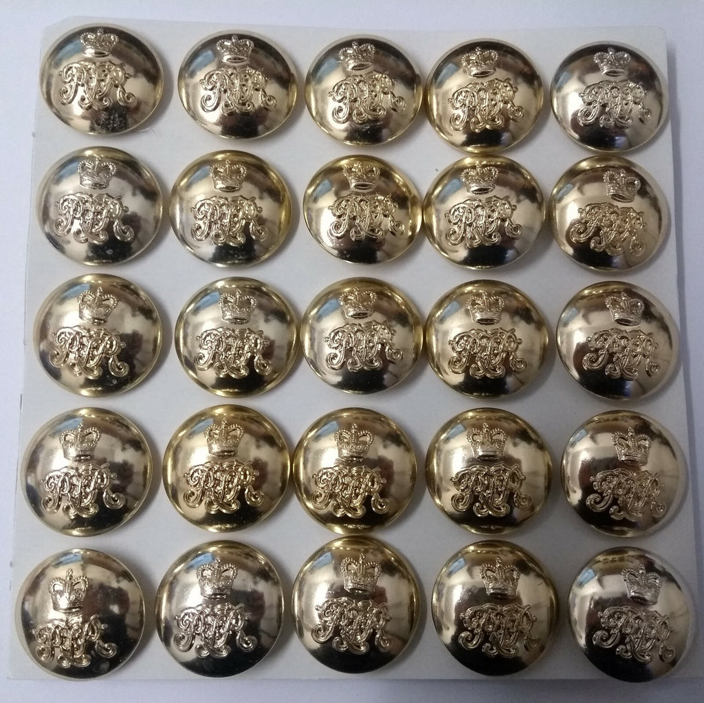 Genuine British Army The Royal Tank Regiment RTR No1 No2 Dress Buttons 40L x25