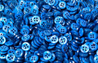 50 Vintage Buttons 4 Hole Shirt / Shank Anchors Pearlesque Blue 10.2mm NOS