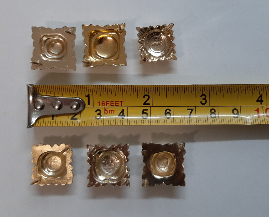Army Rank Stars British Bath Pips Officer X6 Assorted Batch no Fittings