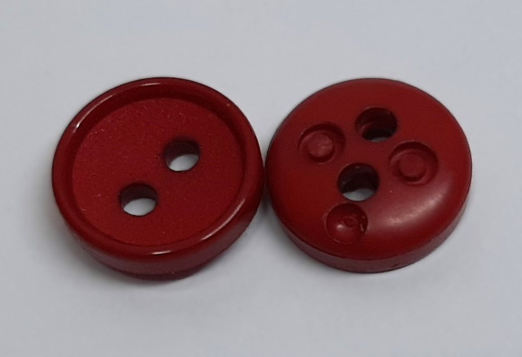 Ex Service Buttons Old Pattern British Made Maroon / Wine 2 Hole Size 11.3mm