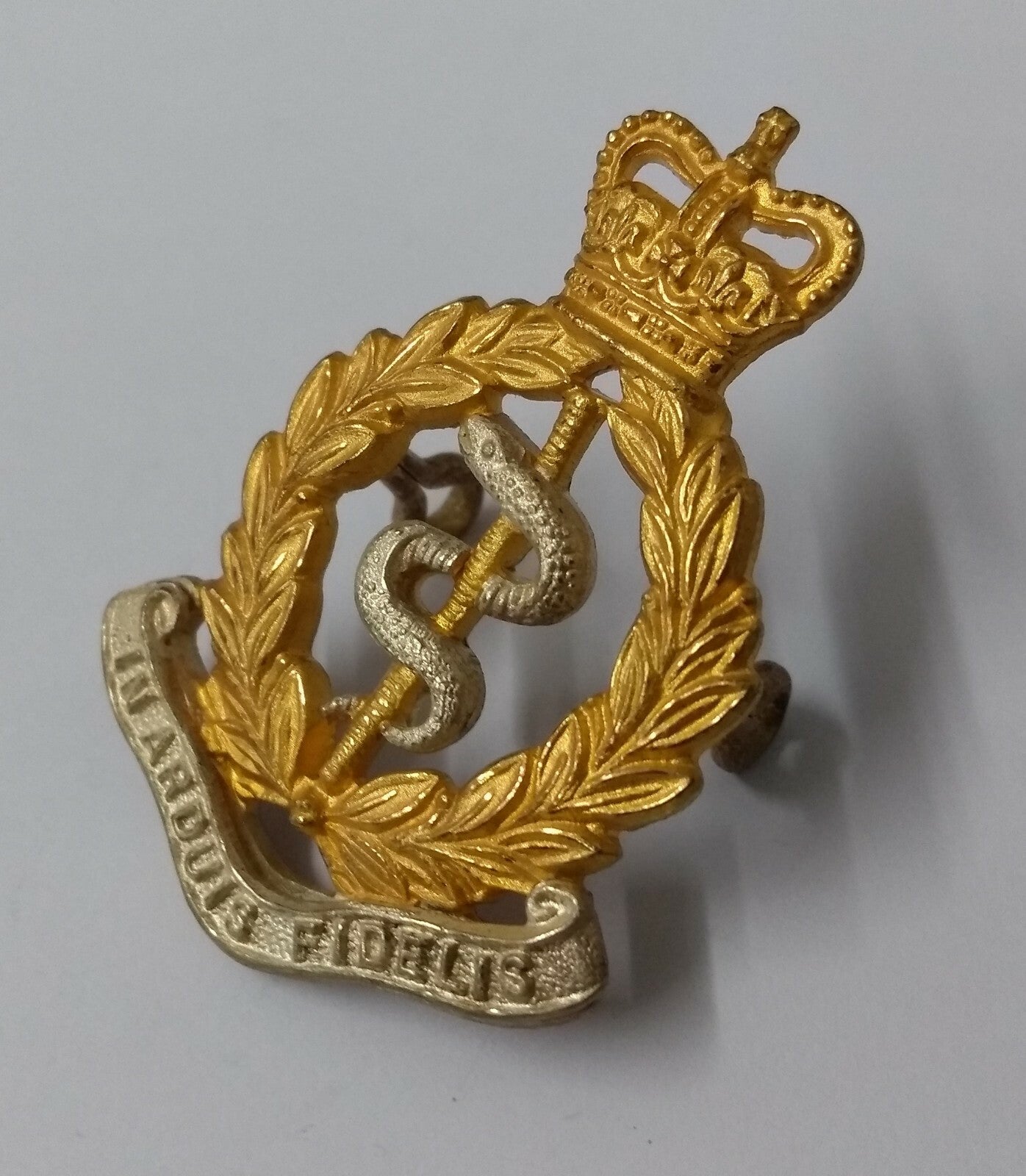 Vintage RAMC Hat Badge British Army Issue Royal Army Medical Corps Old Pattern