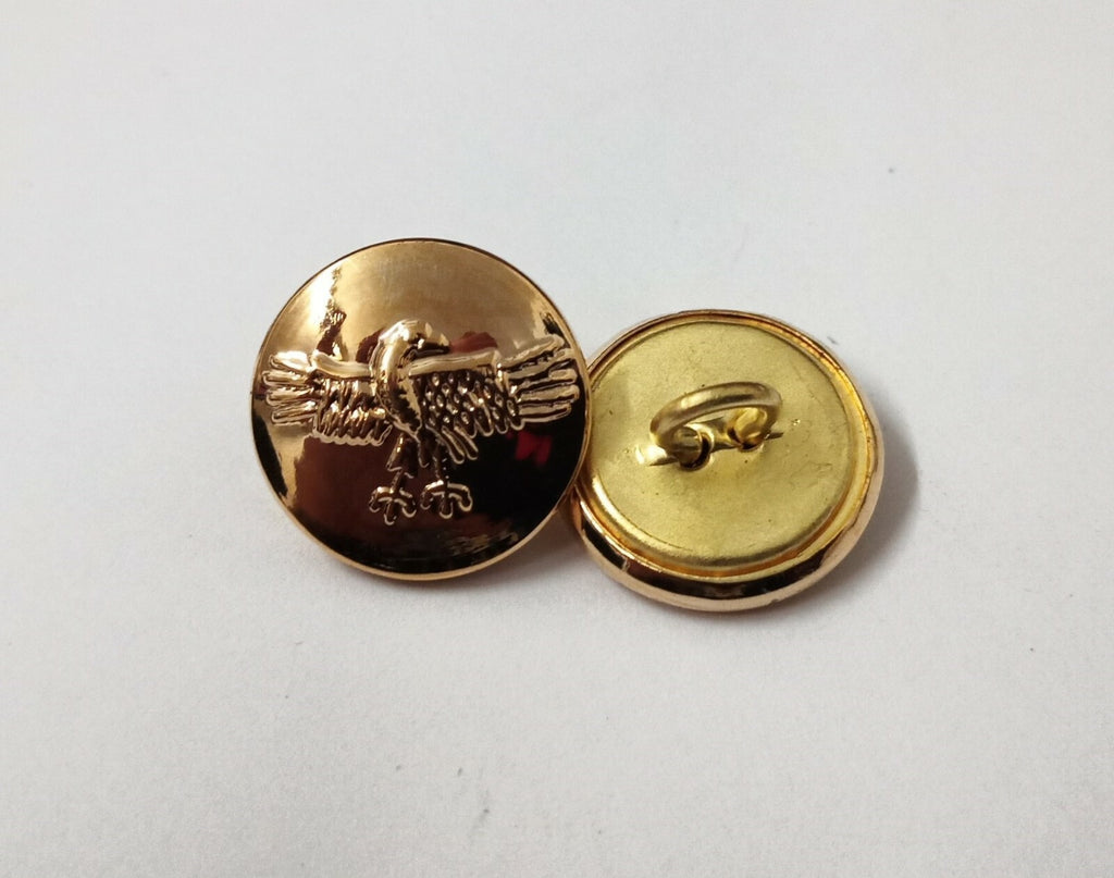 Genuine Issue Spread Wing Eagle Insignia Ring Back Buttons X4 V0403