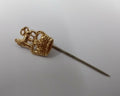 Genuine British Royal Marines RM Gold Colour Officers Crown Pin Badge
