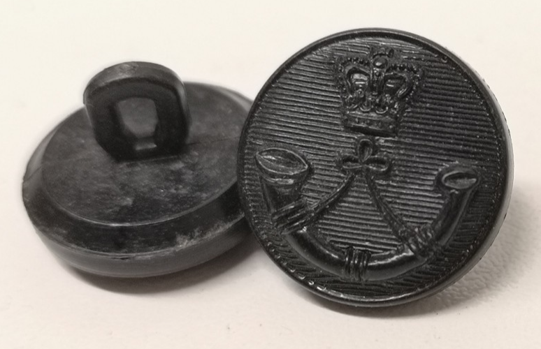 Royal Green Jackets RGJ Black Buttons with Queen Elizabeth's Crown