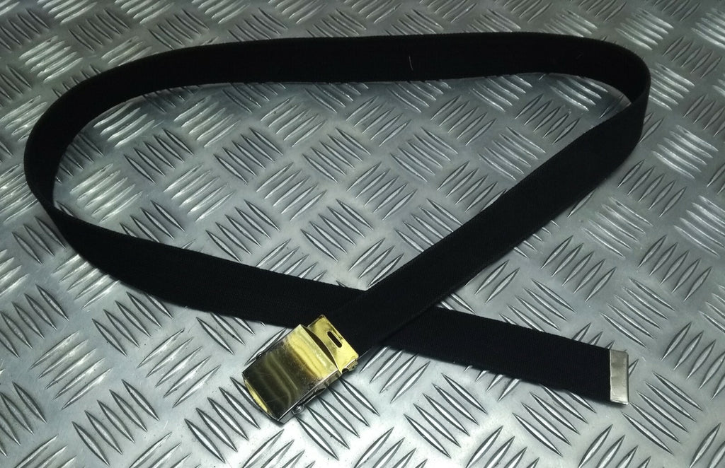 Genuine British Black RN Trousers Belt 1¼" Roll Buckle Royal Navy Grade 2