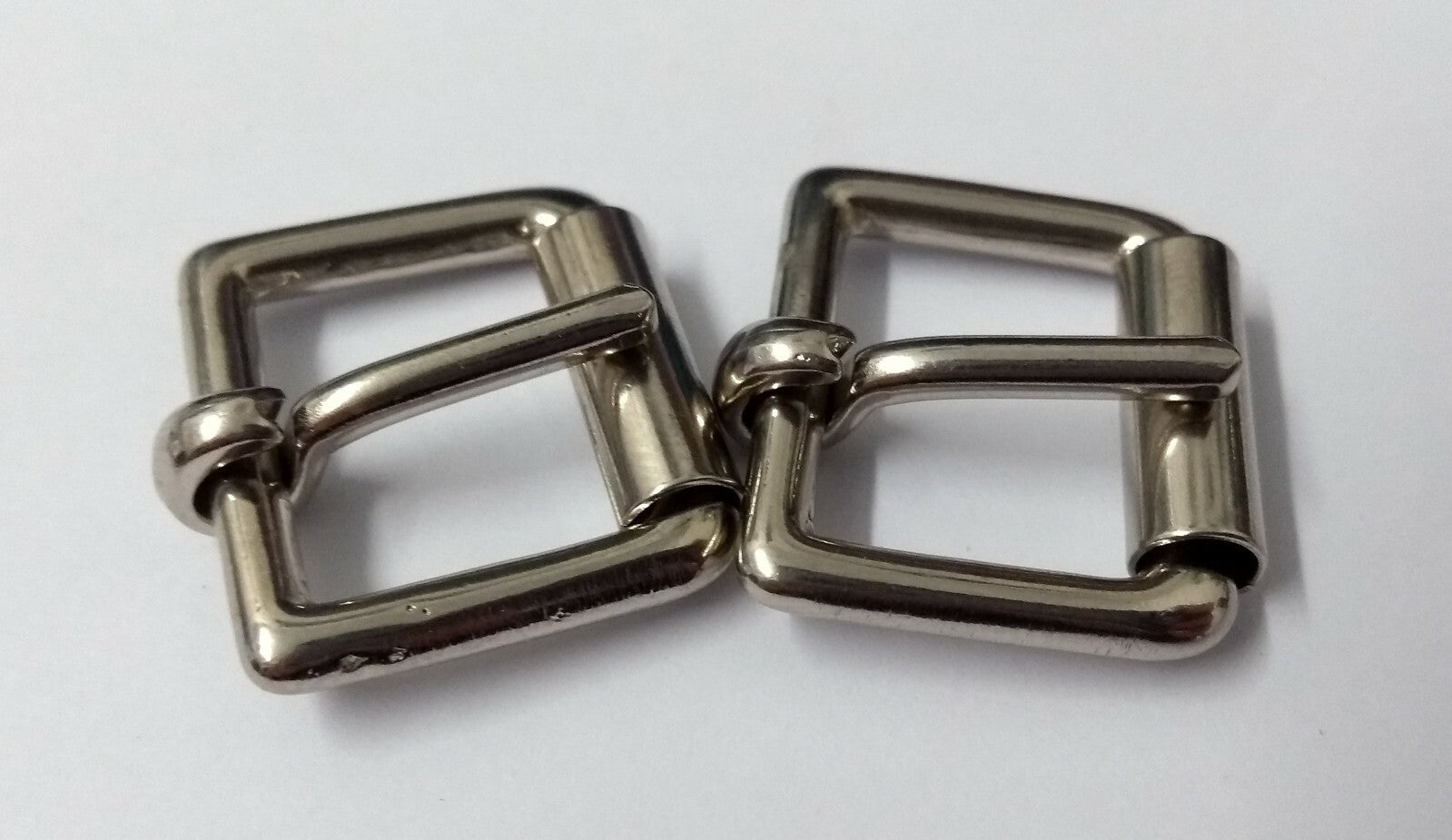 Vintage 3/4" FN Type Holster Buckle Chrome Roll Type British x 2 NEW