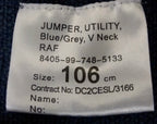 RAF Pullover Royal Air Force Blue Wool Utility Jumper/Sweater V-Neck Most Sizes