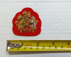 Mess Kit Badge WO1 on Red British Hand Embroidered Insignia Arm Patch
