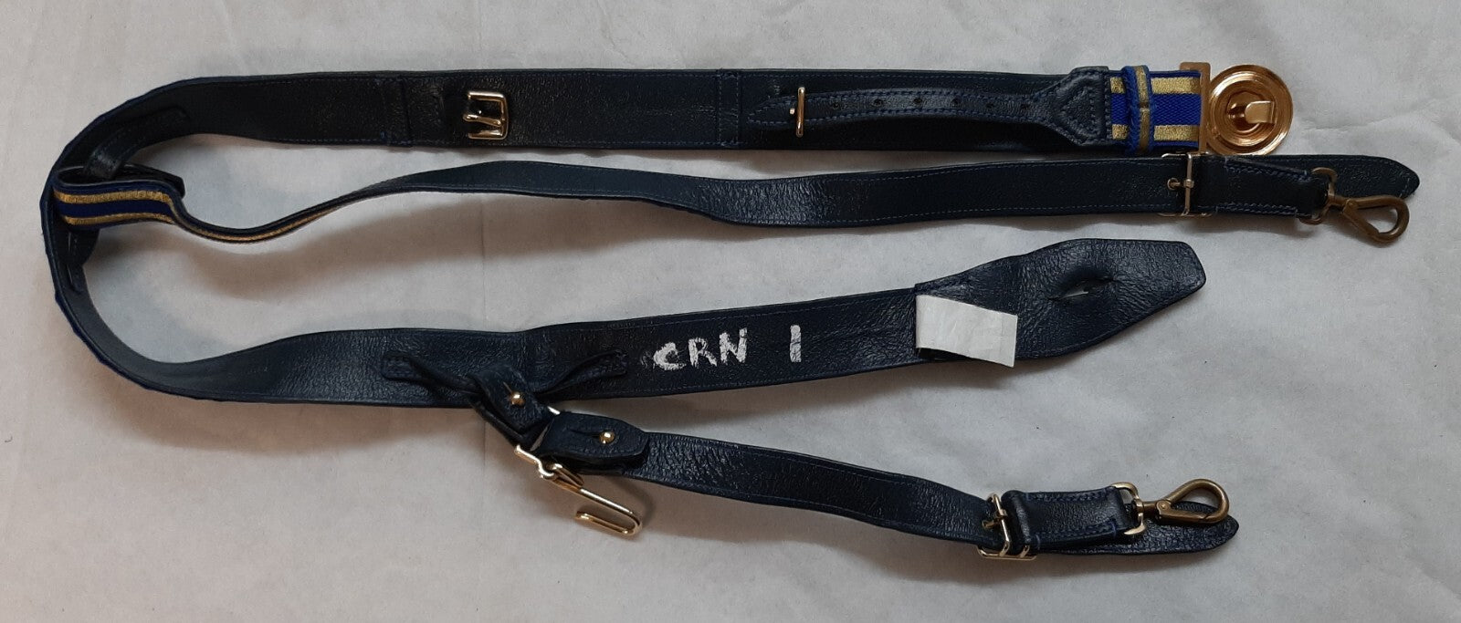 RAF Royal Air Force Ceremonial Belt PER ARDUA AD ASTRA Buckle With Slings 44"