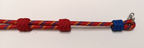 Blue Red Yellow 3 Knots Decorative Ceremonial Lanyard with Clip