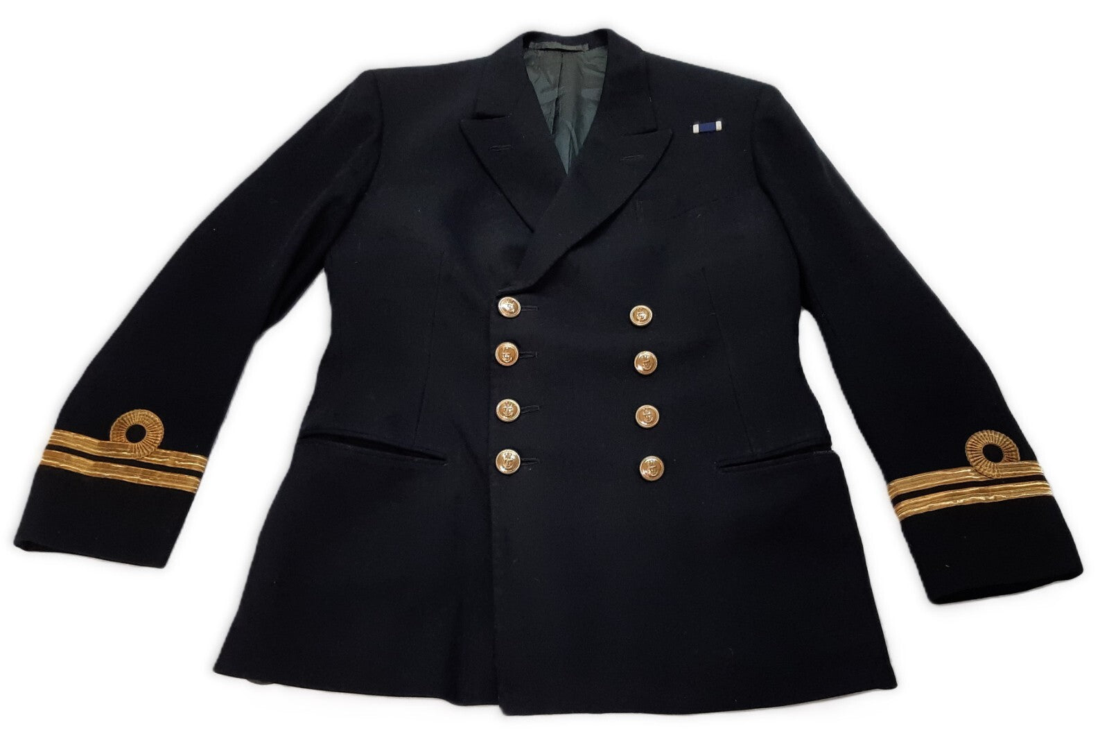 RN Jacket British Naval OFCs Lt Curls Vintage 1970s Pattern 8 Button