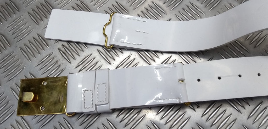 White Belt Parade & Ceremonial Issue No Plate Buckle Max 40"