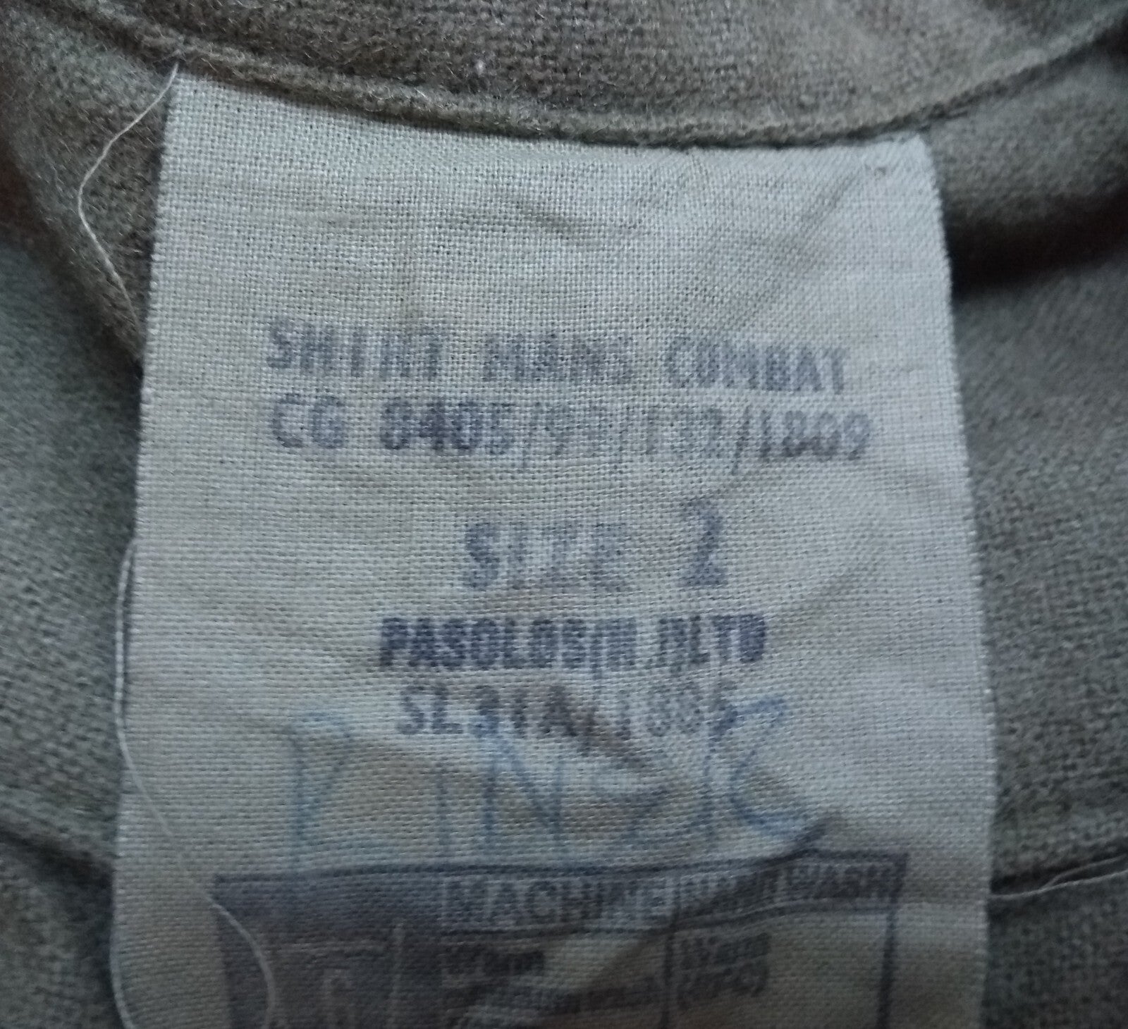 Vintage Combat Army Style Shirt British Dress Pinched Short Sleeve 16.5