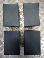 Dark Blue Gift / Storage Boxes with Cream Canvas Lining & Removable Lid x4
