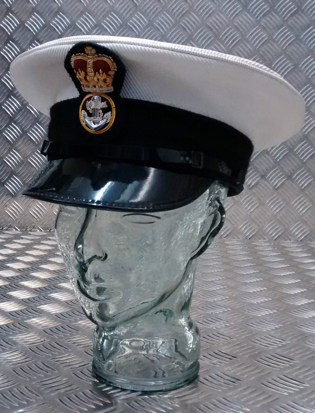 Genuine British Royal Navy Officers / CPO / PO Peaked Dress Cap/Hat - All sizes