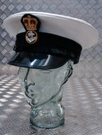Genuine British Royal Navy Officers / CPO / PO Peaked Dress Cap/Hat - All sizes
