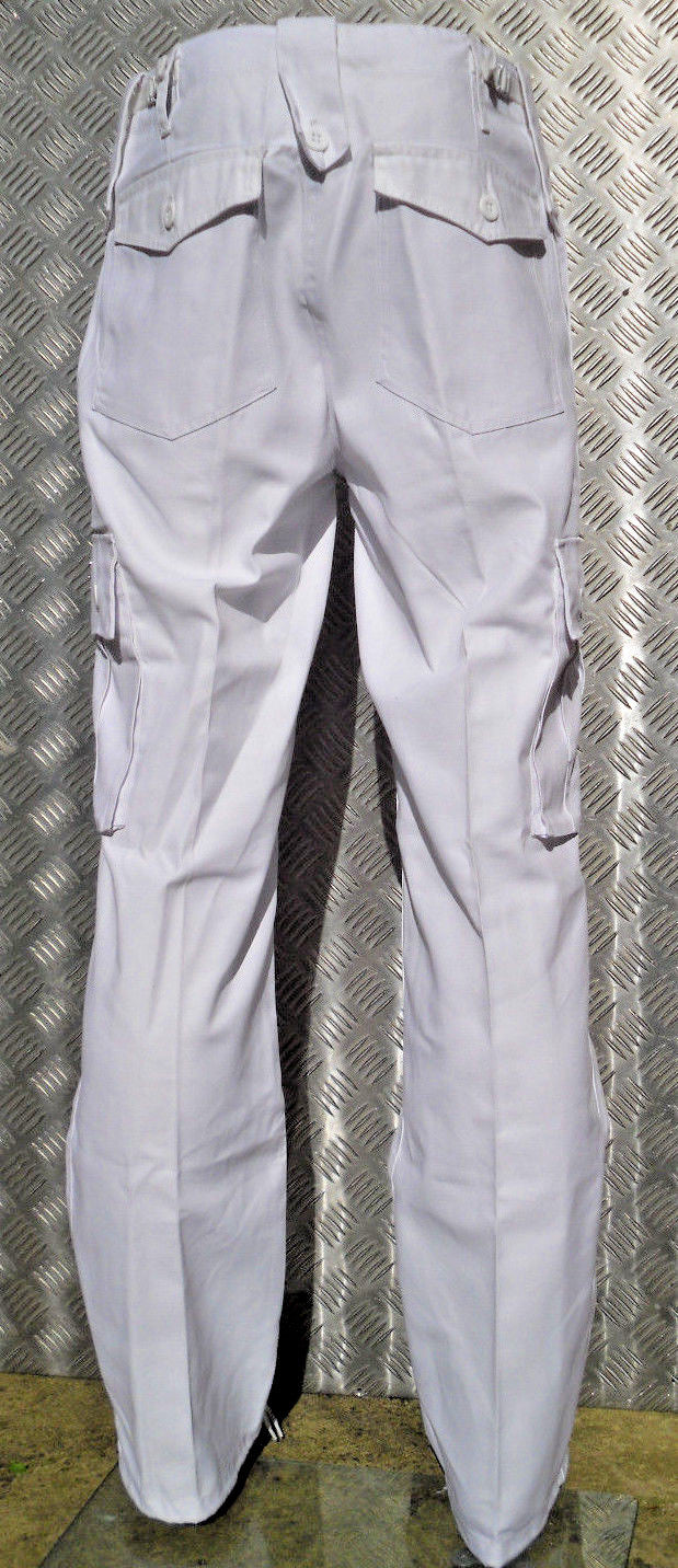 White Military Style Combat Cargo / Utility / Field Trousers - All Sizes - NEW