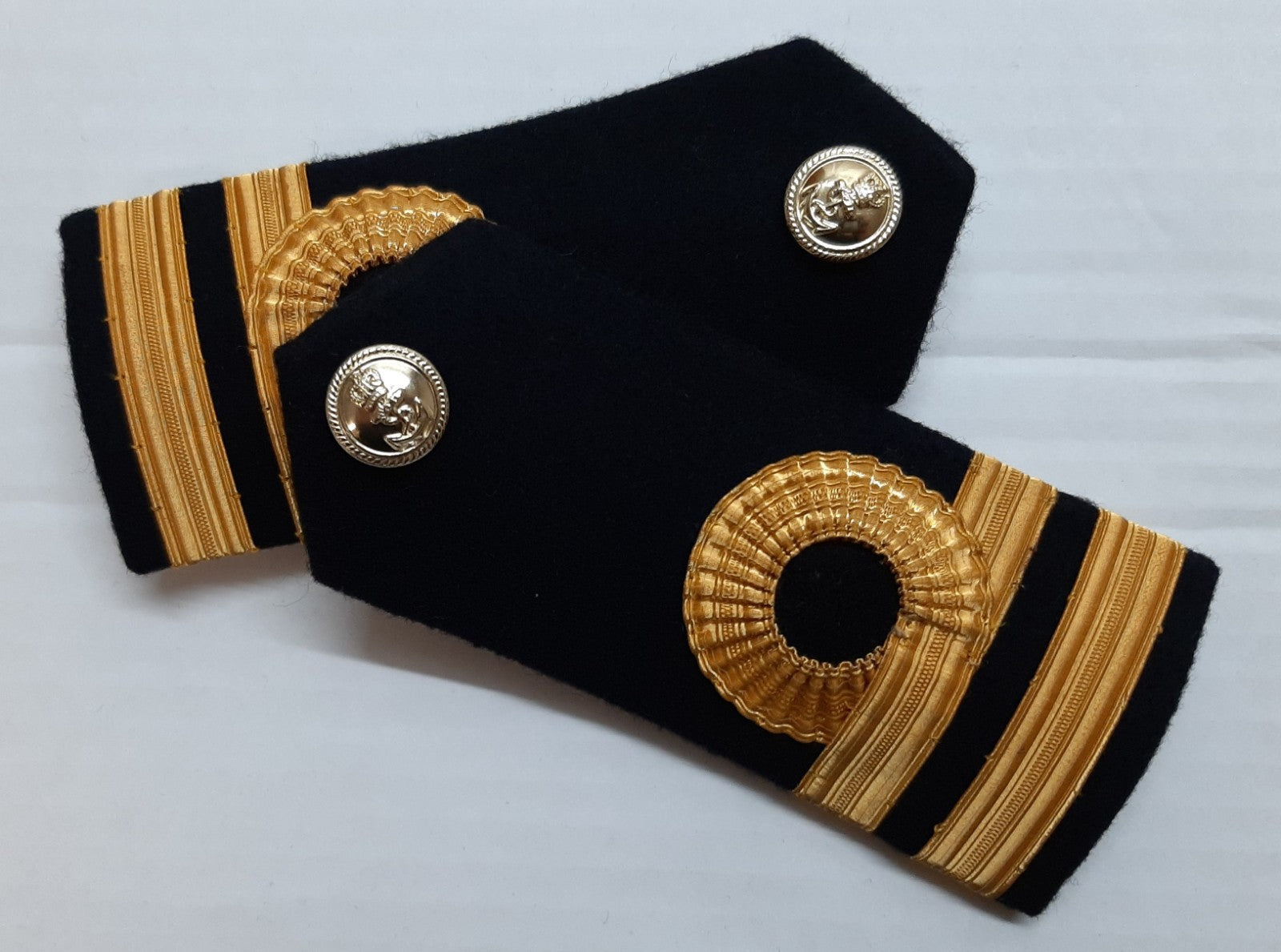 Shoulder Boards Naval Officer British Royal Navy Lieutenant Epaulette Rank Curls
