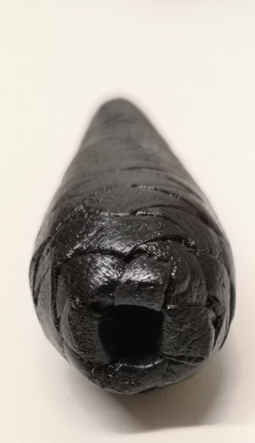 Sword Knot Acorn Black Leather Bound Replacement Part Rifle Pattern - NEW