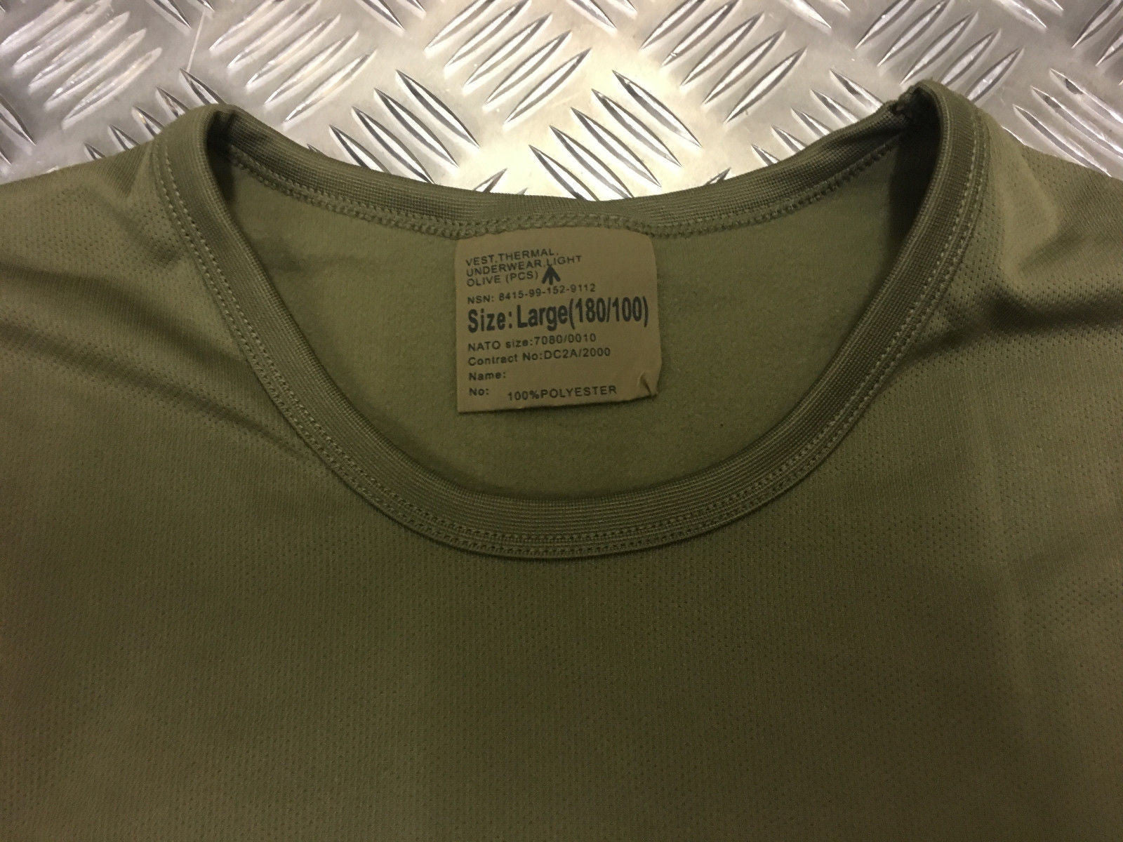 Genuine British Army Light Olive Thermal Long Sleeve Top - All Sizes - NEW