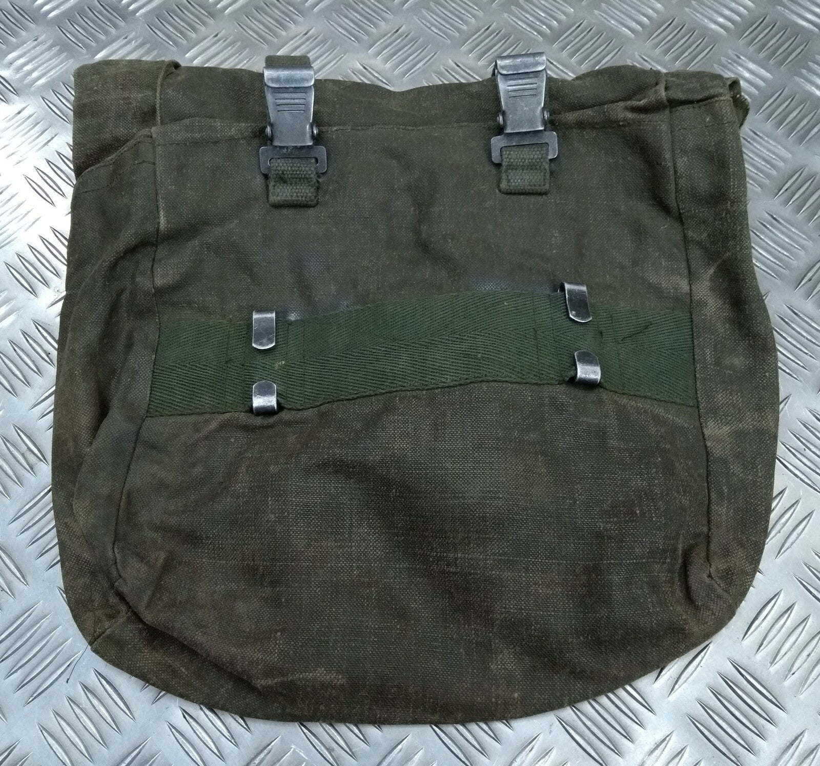 Vintage Military Issue Heavy Duty Canvas Back Pack Pannier Side Bag