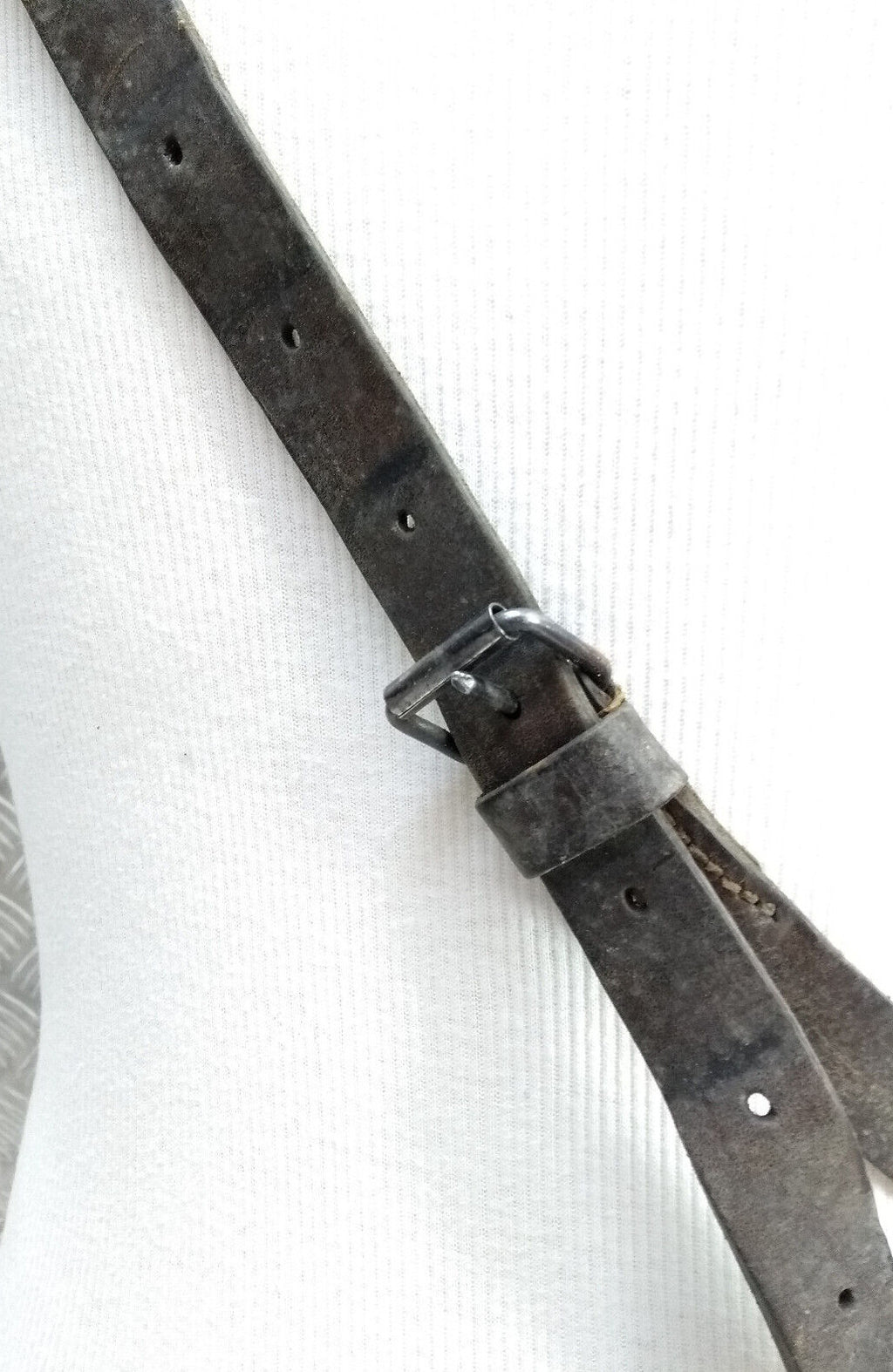 Genuine Vintage Issued Leather Ammo Case / Bag & Shoulder Strap Faulty