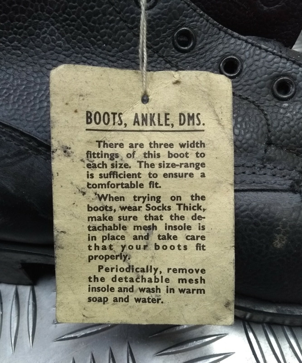 Genuine Vintage 50s Pattern British Army DMS Ankle Parade Boots Smooth Toe