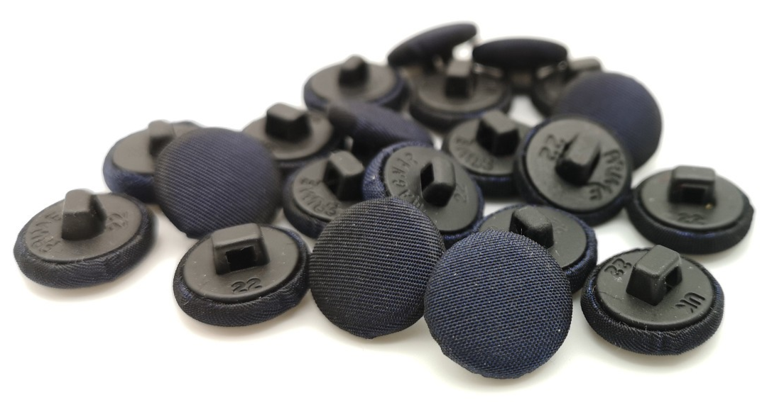 Navy Blue Fabric Covered Buttons 22L x12