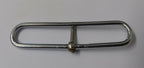 Nickel Plated Parade Belt Prong Slider Adjuster 2 1/2"