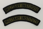 US Institute Black on Olive Shoulder Sleeve Insignia x2