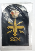 Royal Navy Sensors Submarine SSM Wire Braided Black & Gold Qualification Patch