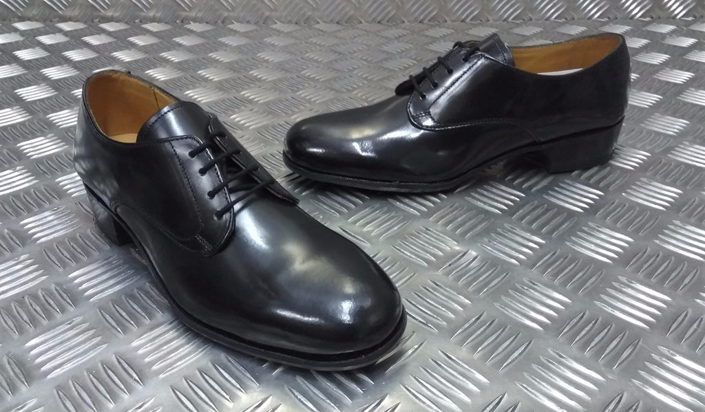 Women's Service Shoes Black Gibson Leather With Leather Soles NEW