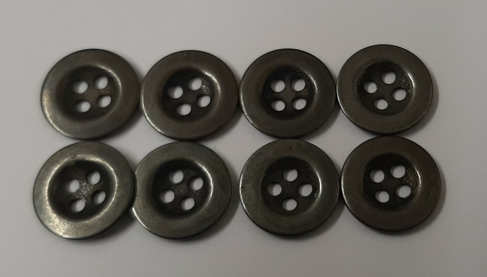 Vintage Metal Buttons 4 Hole Raw Metal 26L Diameter For Suspenders X8 ASBT300