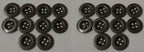 Vintage Metal Buttons 4 Hole Raw Metal 26L Diameter For Suspenders X20 ASBT300