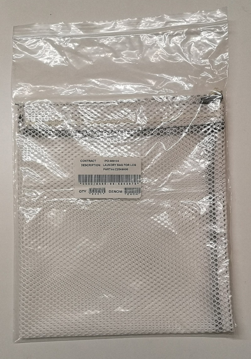 Small White Mesh Laundry / Linen Bag with Drawcord Genuine British