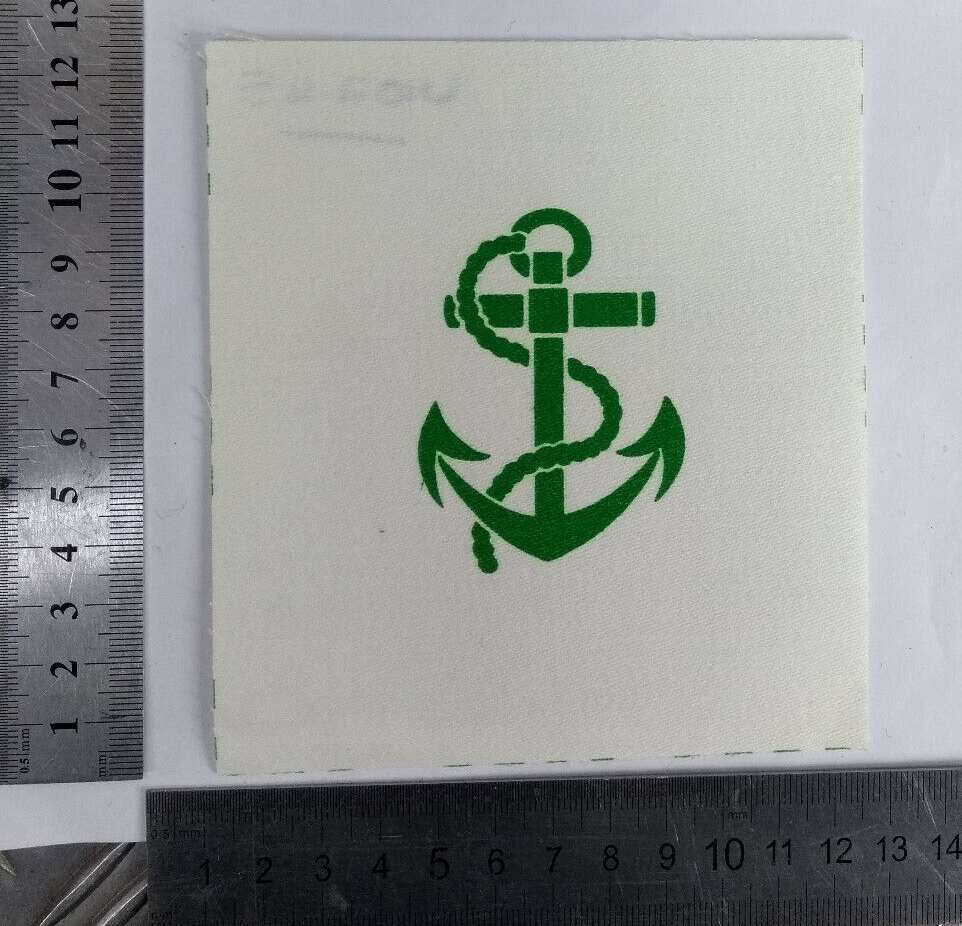 Royal Navy Leading Rate Anchor Emerald Green on White Patch Genuine British