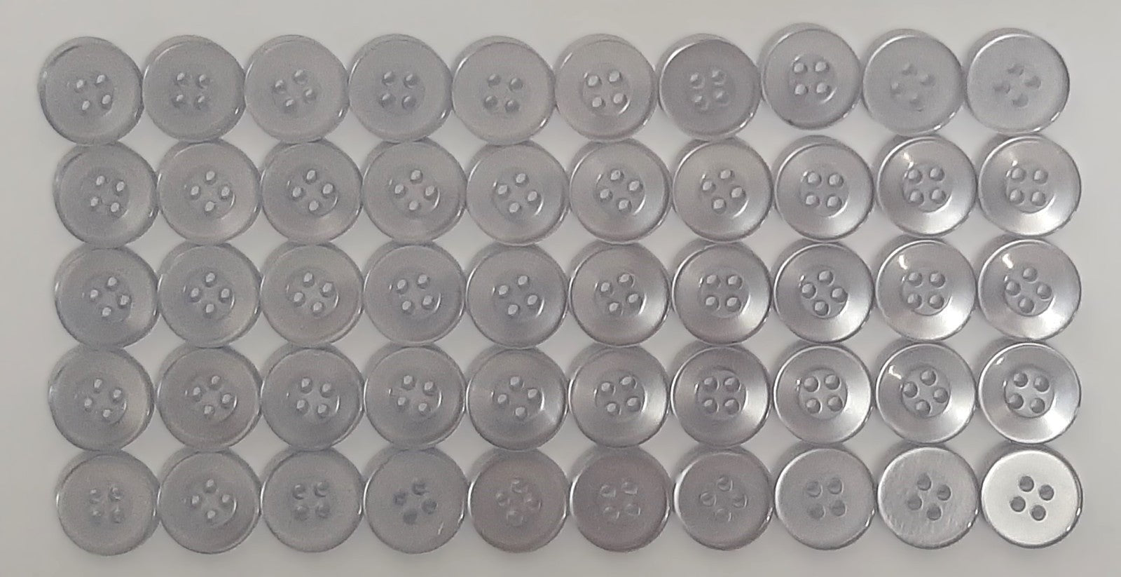Buttons 50 Vintage 4 Hole for Dress Shirts Pearlesque Cool Blue 12.6mm NOS