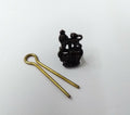 Genuine British Royal Marines RM Bronze Colour Subdued Crown Pin Badge