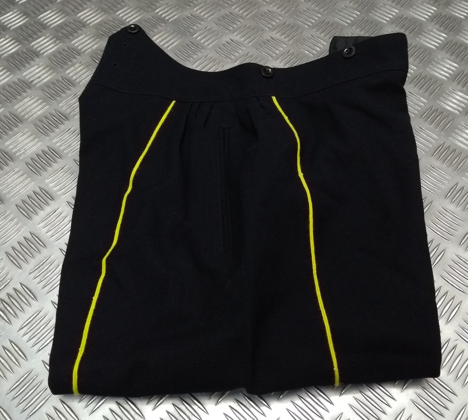 No1 Dress Trousers Bandsman Double Yellow Piping Loose Fit Uniform Waist 37"