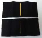Genuine British Made Gold Embroidered Flash 1 Bar Felt Naval Sliders