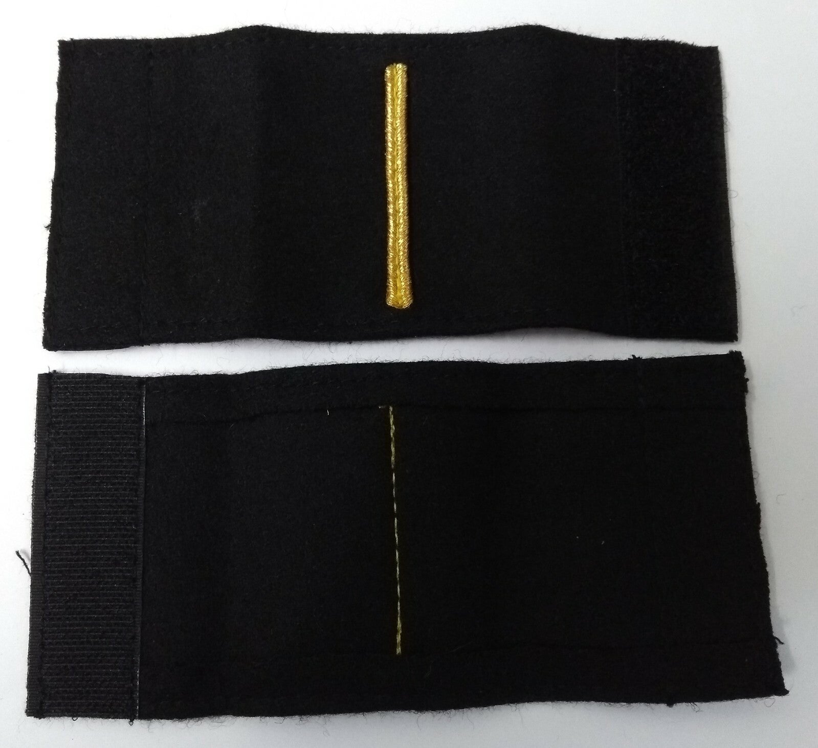 Genuine British Made Gold Embroidered Flash 1 Bar Felt Naval Sliders
