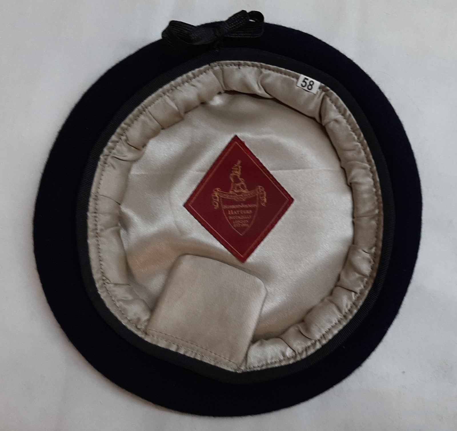Herbert Johnson Beret Officer's Uniform Dress Blue Petersham Trim Size 58cm