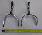 British Spurs Officers Issue & Mess Dress Chrome Swan Neck Incomplete