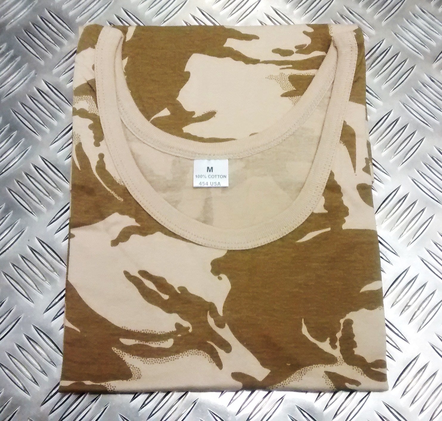 100% Cotton Desert Camo Sleeveless Vest Singlet Tank Top - All Sizes - NEW