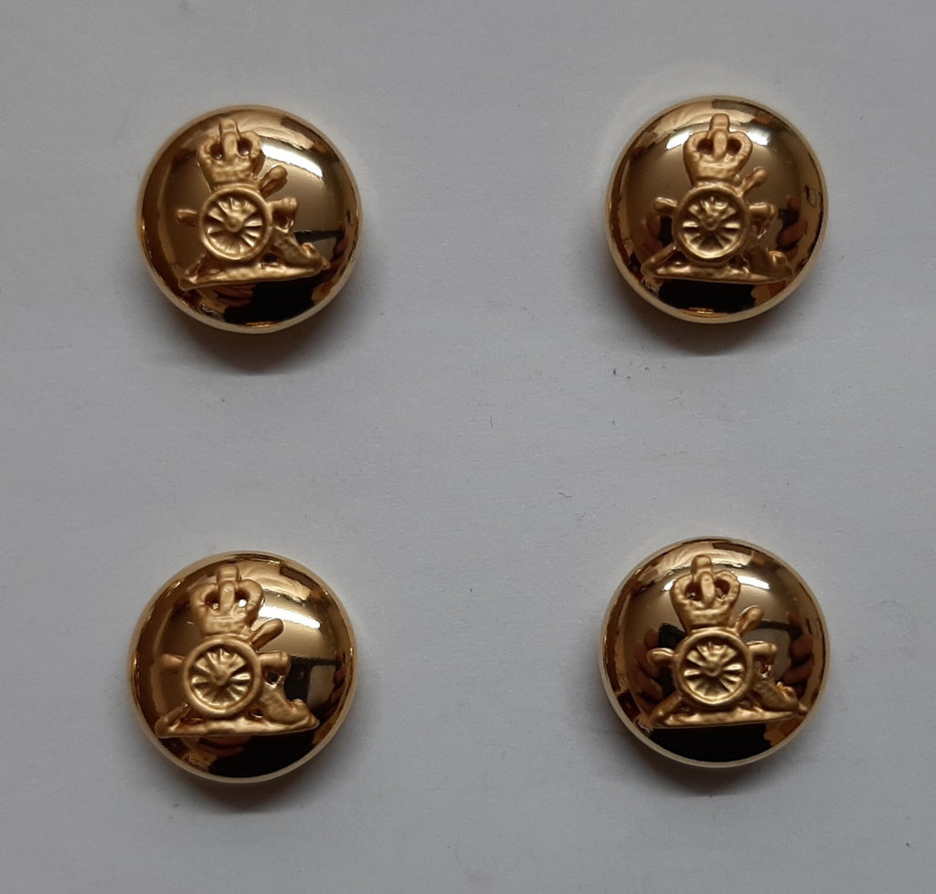 Royal Artillery Buttons 22L Small British Army Mounted R.A Cannon Insignia